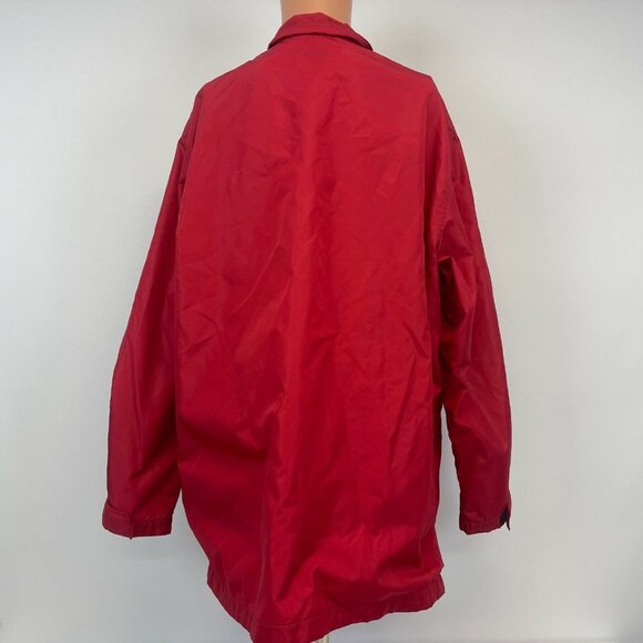 Nike Embroidered Swoosh Windbreaker Jacket Vintage 90s Red Black Tag Size L - Picture 3 of 5